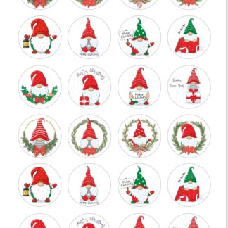 Gnomes sluitstickers kerst