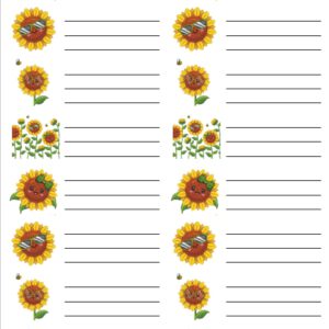 adreslabel zonnebloem